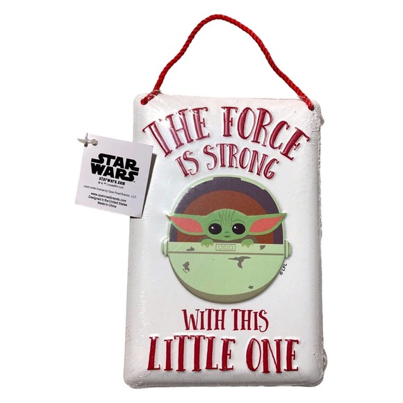 Grogu Star Wars BABY YODA Wall Plaque Metal Panel Sealed 4x6 The Force is Strong - Picture 1 of 7